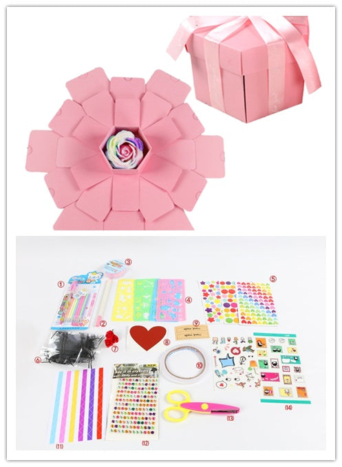 Surprise Explosion Box DIY Handmade Scrapbook Photo Album Gift Box